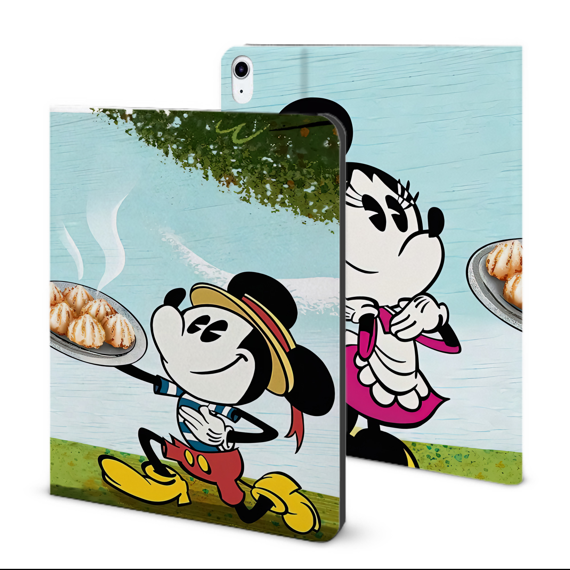 （画像用） ミッキーマウス Mickey Mouse IPad ケース ブック型 PUレザー TPU 耐衝撃 軽量 薄型 ペン収納なし 全面保護 IPad 各モデル対応